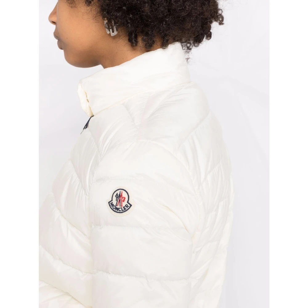 Moncler Gewatteerde donsjas wit Beige Dames