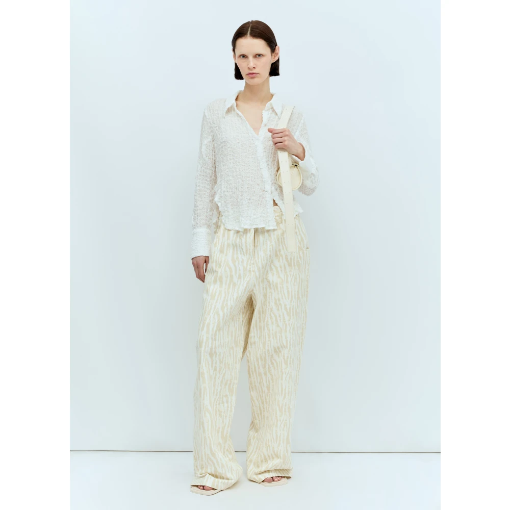 Song for the Mute Gedrukte katoenen broek Beige Dames