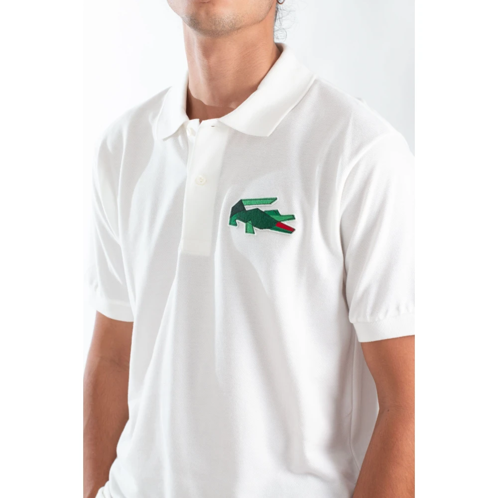 Lacoste Badge Polo Shirt in 70V White Heren