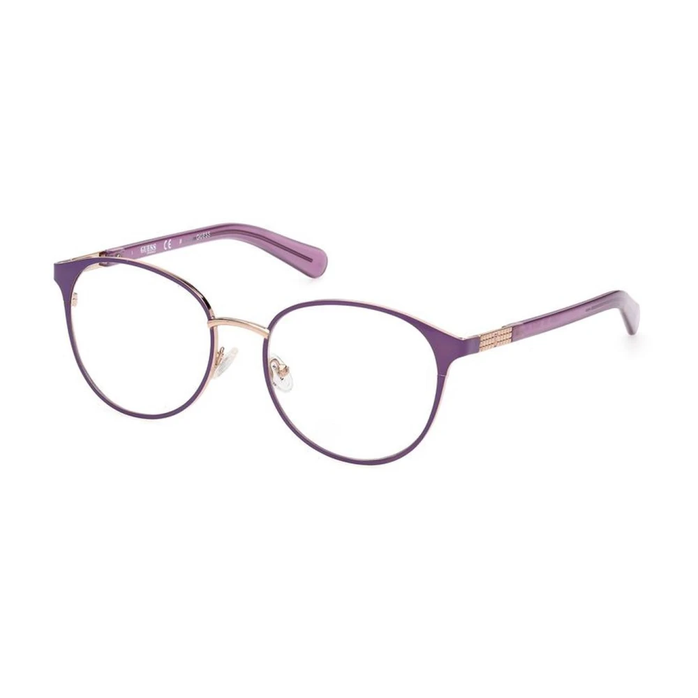 Guess Paarse Metalen Frame Bril met UV-filter Purple Dames