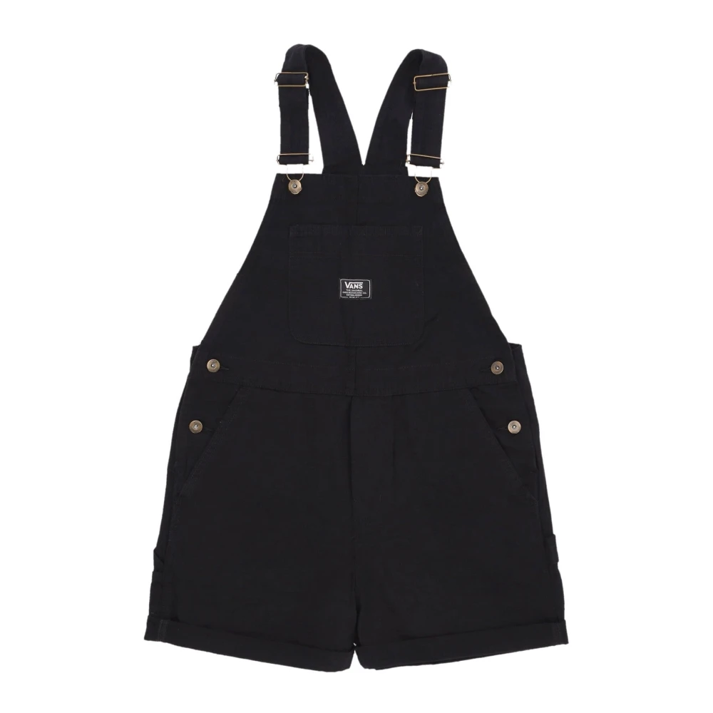 Vans Zwarte Shortall Tuinbroek met Verstelbare Bandjes Black Dames