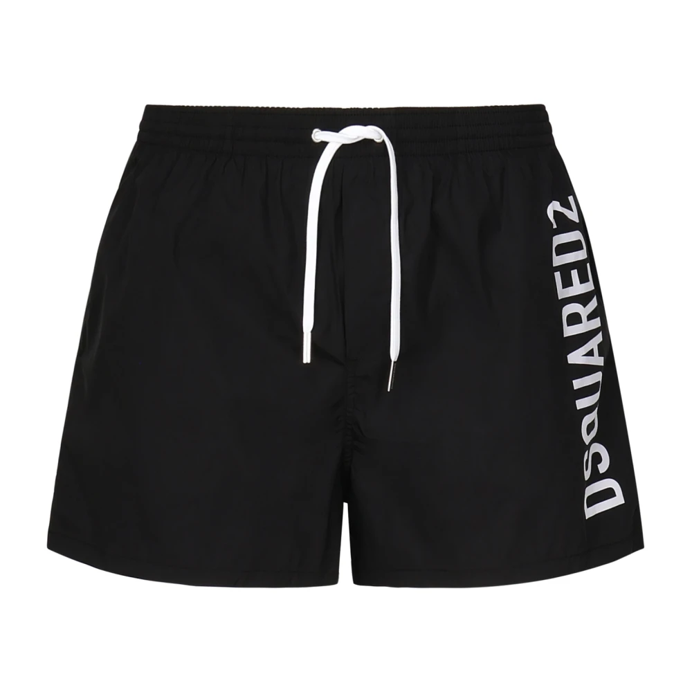 Dsquared2 Uomo Nero - Abbigliamento Mare Boxer Midi - Swimwear - L