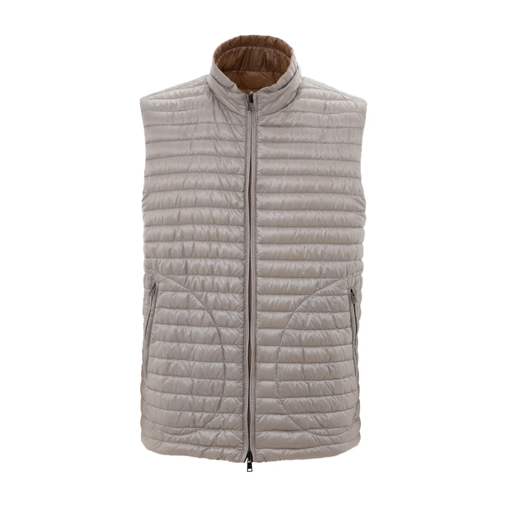 Herno Reversibele Mouwloze Puffer Vest Brown Heren