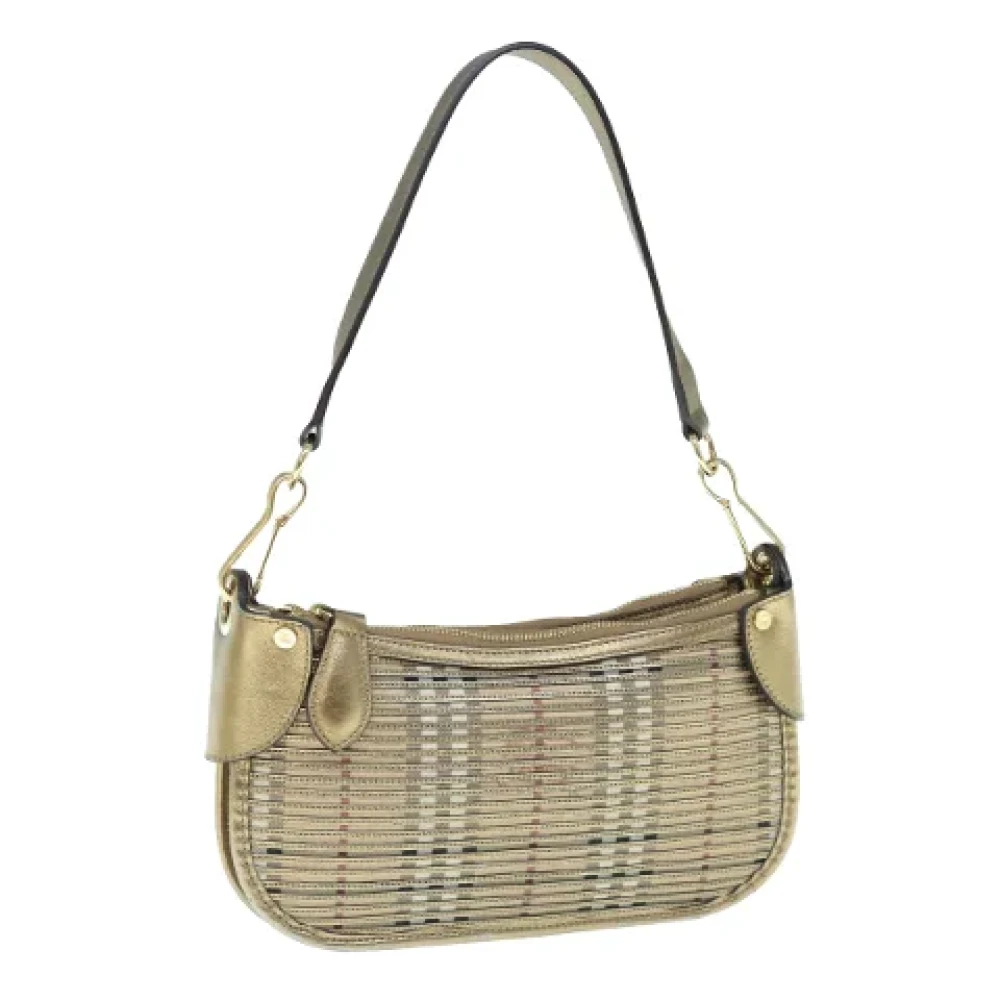 Burberry Vintage Pre-owned Leather shoulder-bags Yellow Dames