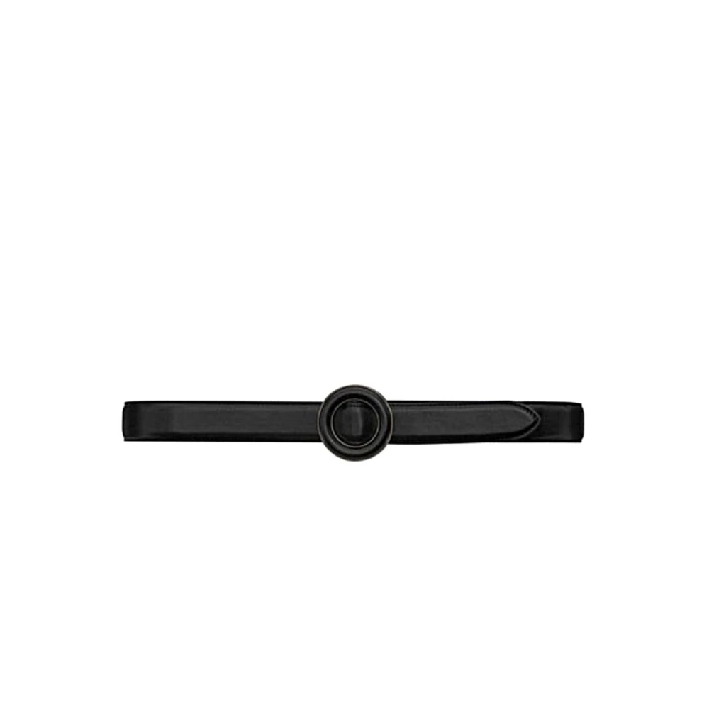 Saint Laurent Leren riem Black Dames