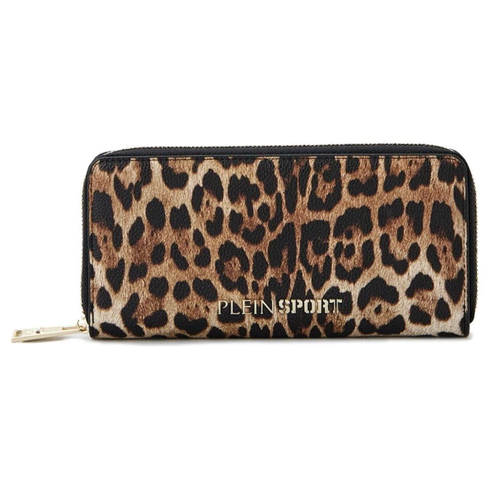 Plein Sport Ritssluiting Portemonnee met Merklogo Brown Dames