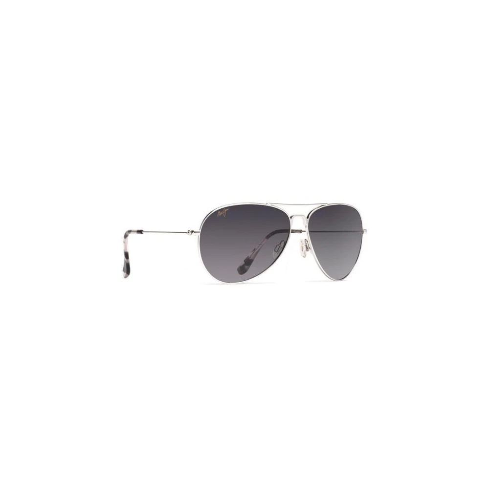Maui Jim Men's Gray Sunglasses, 61 Mm, Silver Frame Sunglasses