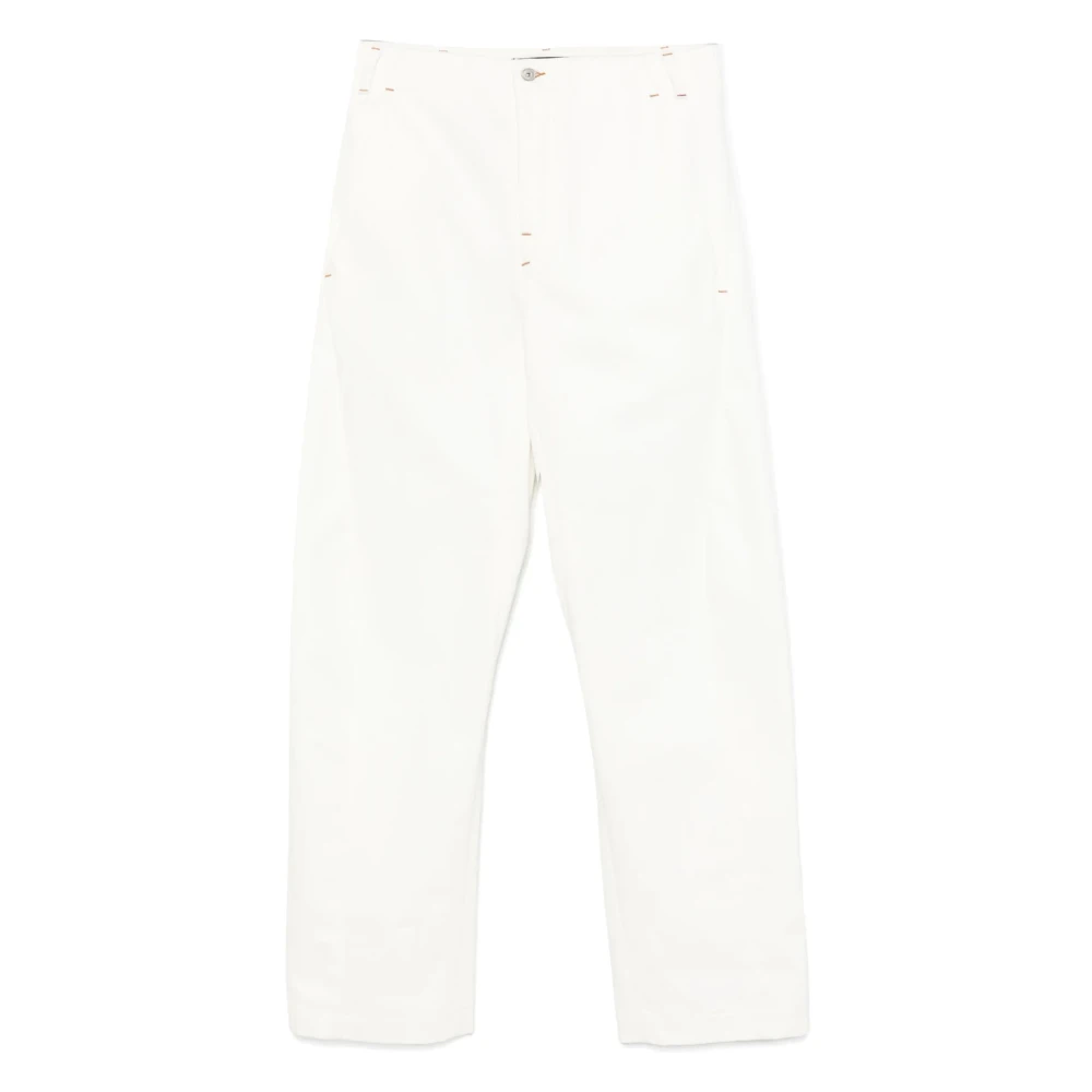 Jacquemus Witte Katoenen Tapered Jeans White Heren