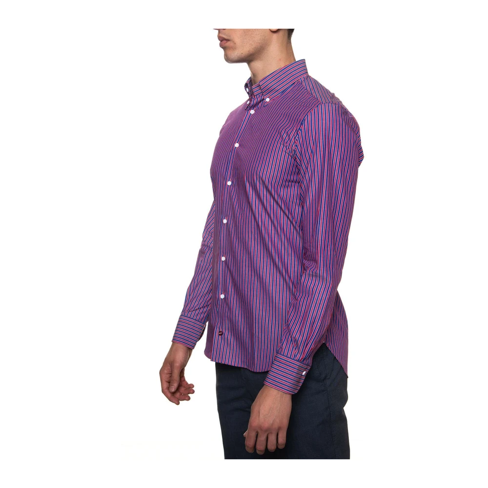 Càrrel Italiaans Gestreept Button-Down Overhemd Multicolor Heren