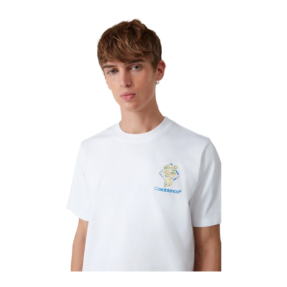 Casablanca Diamantkolom Grafisch T-shirt White Heren
