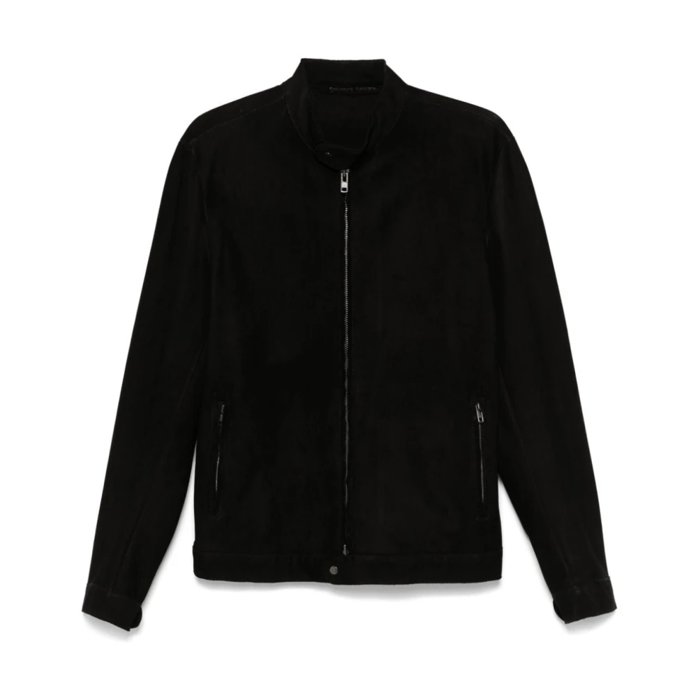 Salvatore Santoro Zwarte Stijlvolle Jassen Black Heren