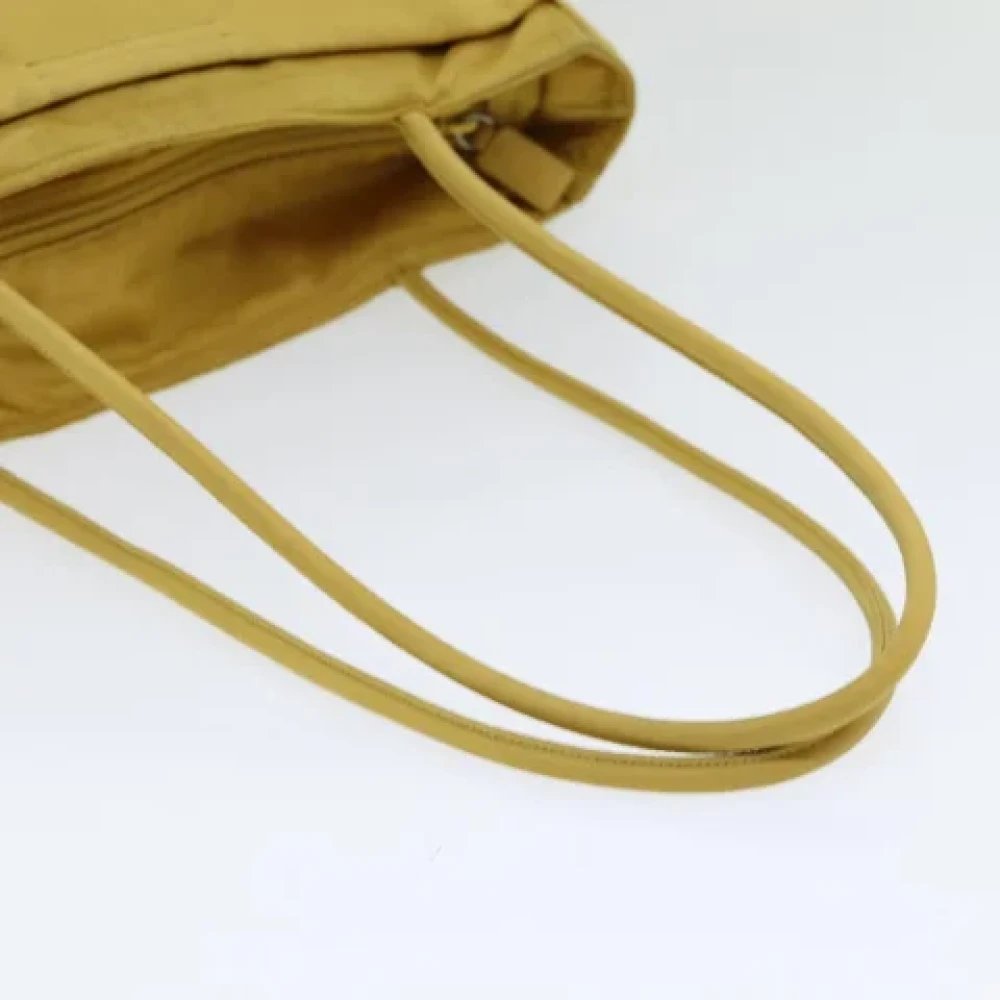 Prada Vintage Pre-owned Fabric totes Yellow Dames
