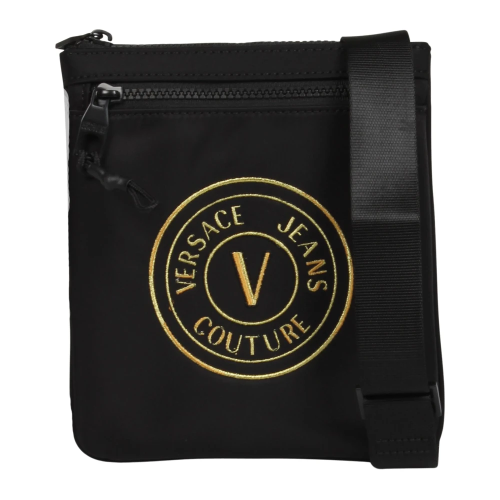 V-Emblem Nylon Messenger Bag