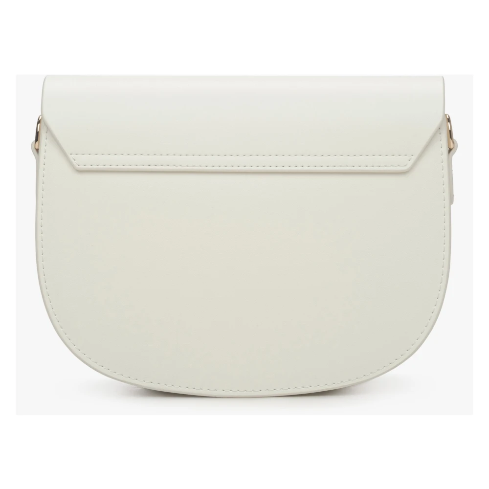 Estro Dames Melkachtig-Beige Leren Schoudertas Er00115790 Beige Dames