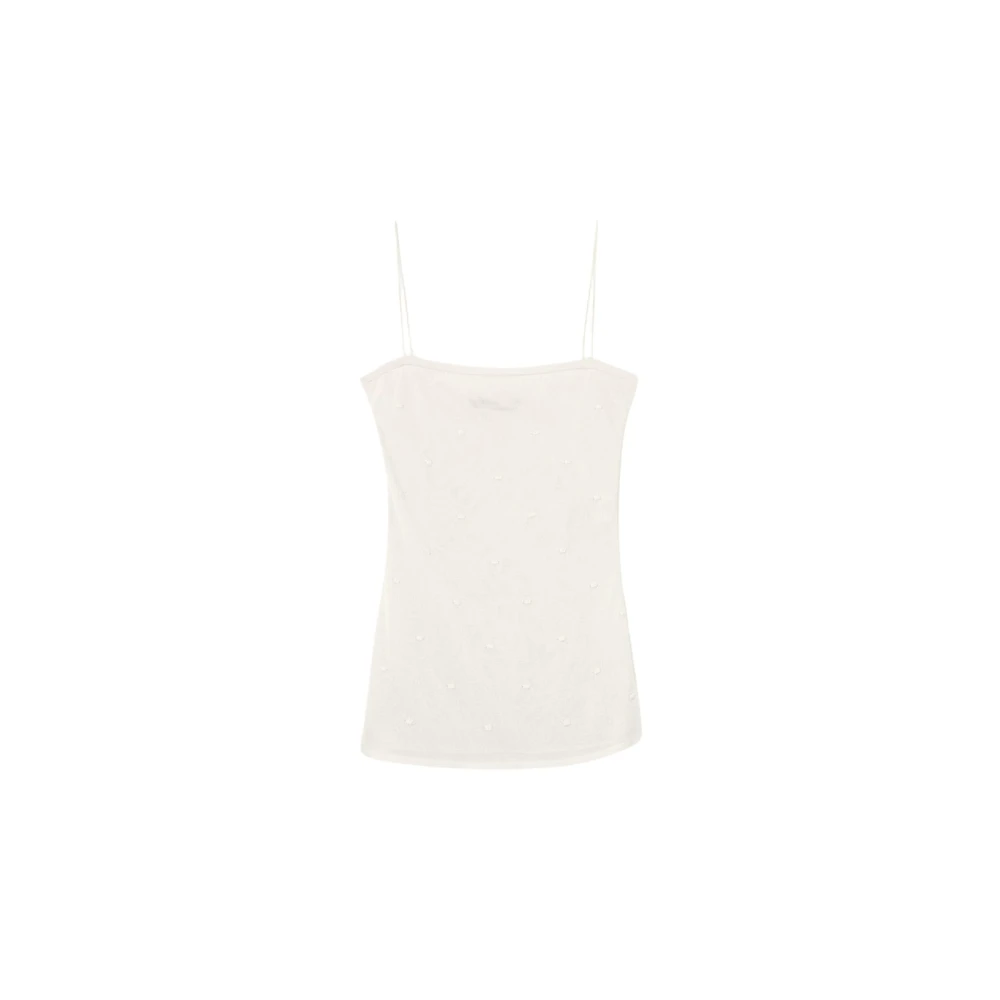 Jacquemus White Plumetis Knit - Female - Sleeveless Tops - Xs - Tops