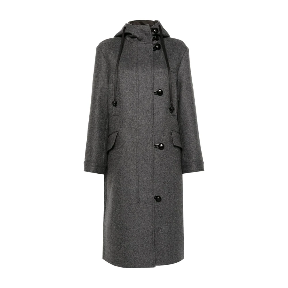 Semicouture Grijze Vincent Coat Elegante Wintermode Gray Dames