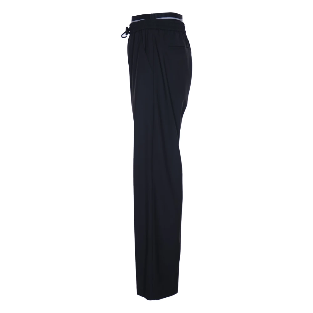 Msgm Zwarte Stijlvolle Broek Black Heren
