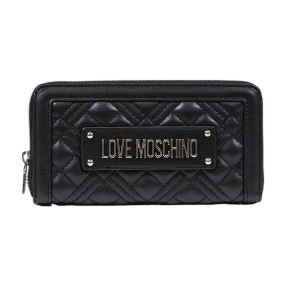 Love Moschino Gewatteerde ritsportemonnee Black Dames