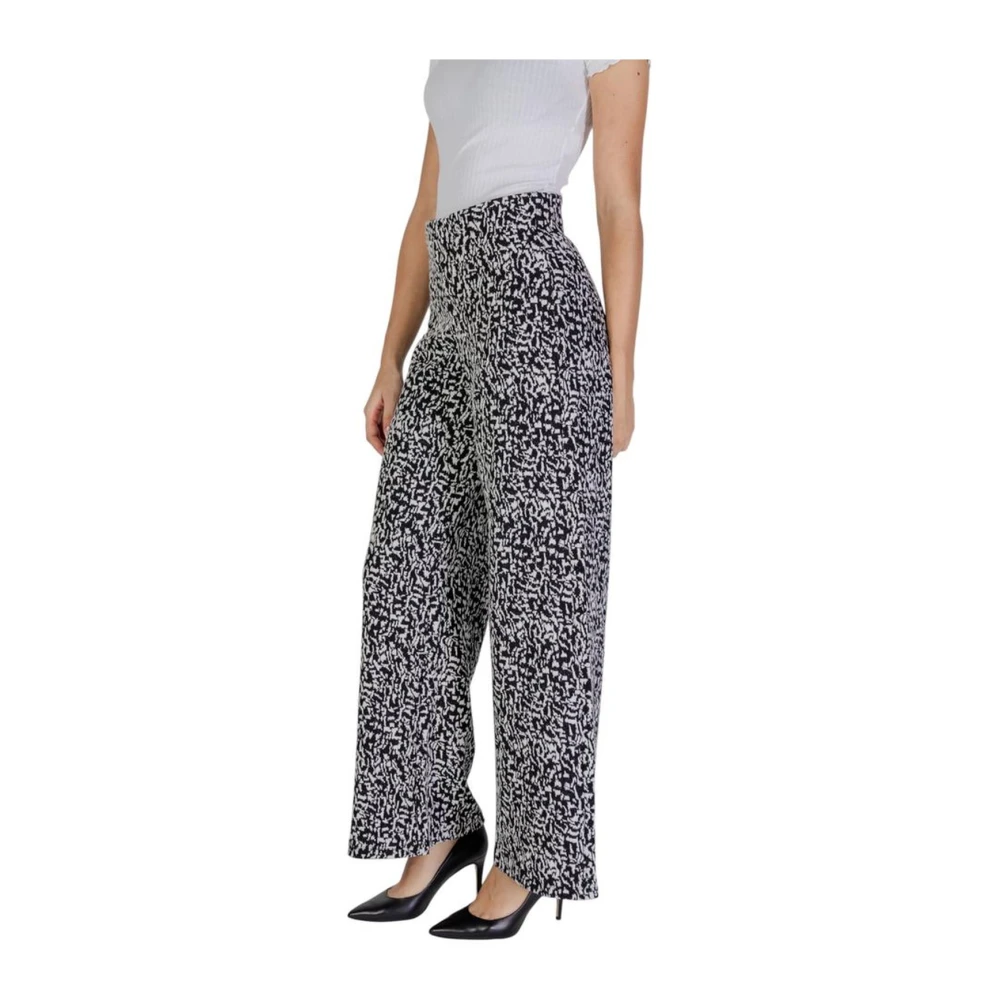 Ichi Zwarte Stretch Polyester Blend Jeans Black Dames