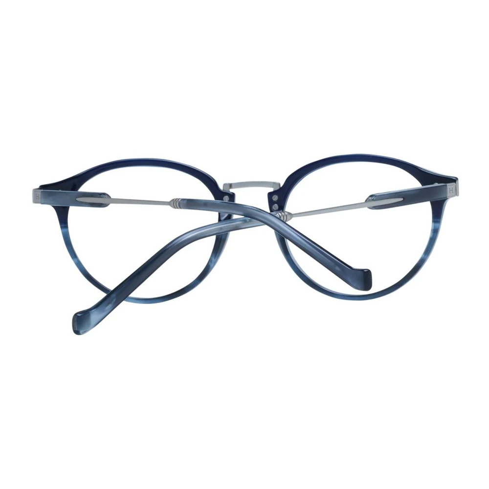 Hackett Blauwe Ronde Acetaat Optische Monturen Blue Heren