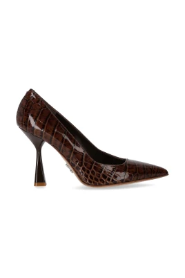Krokodiltryck Brun Kira Pump