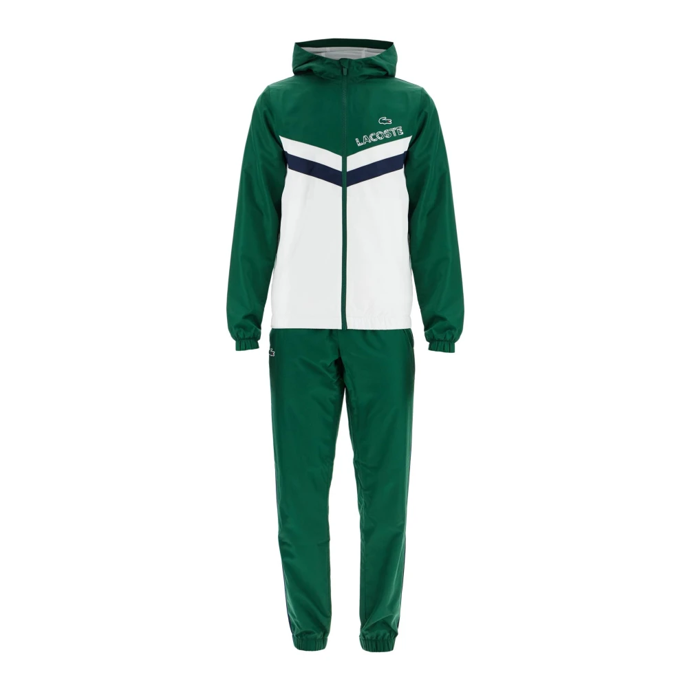 Lacoste Diamantpatroon Kleurblok Sportpak Green Heren