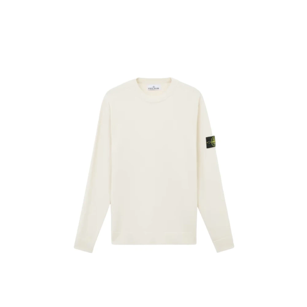 Off White Crewneck Uld Sweater