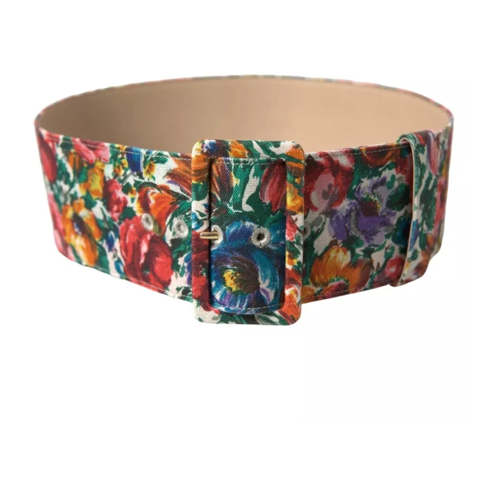 Dolce & Gabbana Kleurrijk Stoffen Brede Taille Riem Multicolor Dames