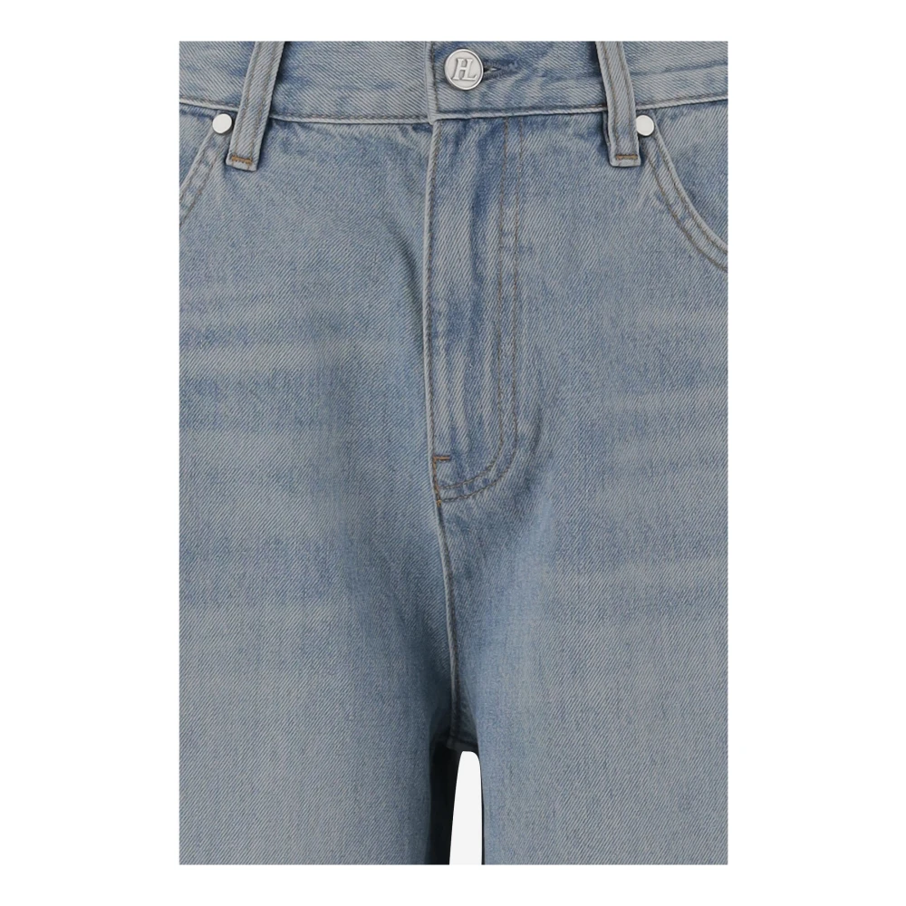 Helmut Lang Denim Cocoon Jeans met Logo Detail Blue Dames