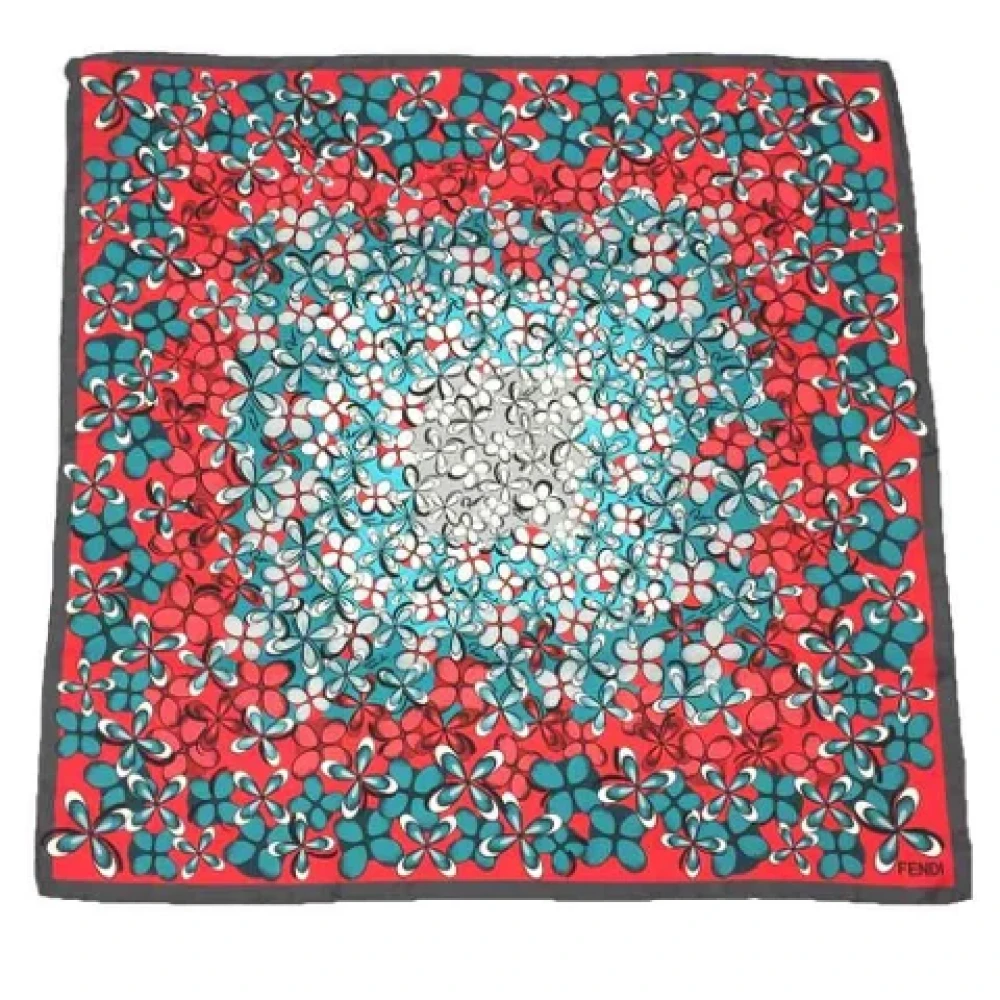 Fendi Vintage Pre-owned Silk scarves Multicolor Dames
