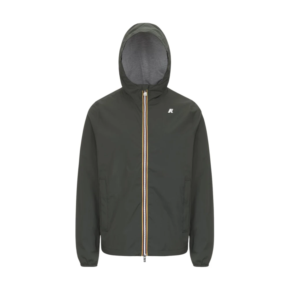 K-Way Mannelijk Groente Jack Stretch Nylon Jersey Lichte Jas