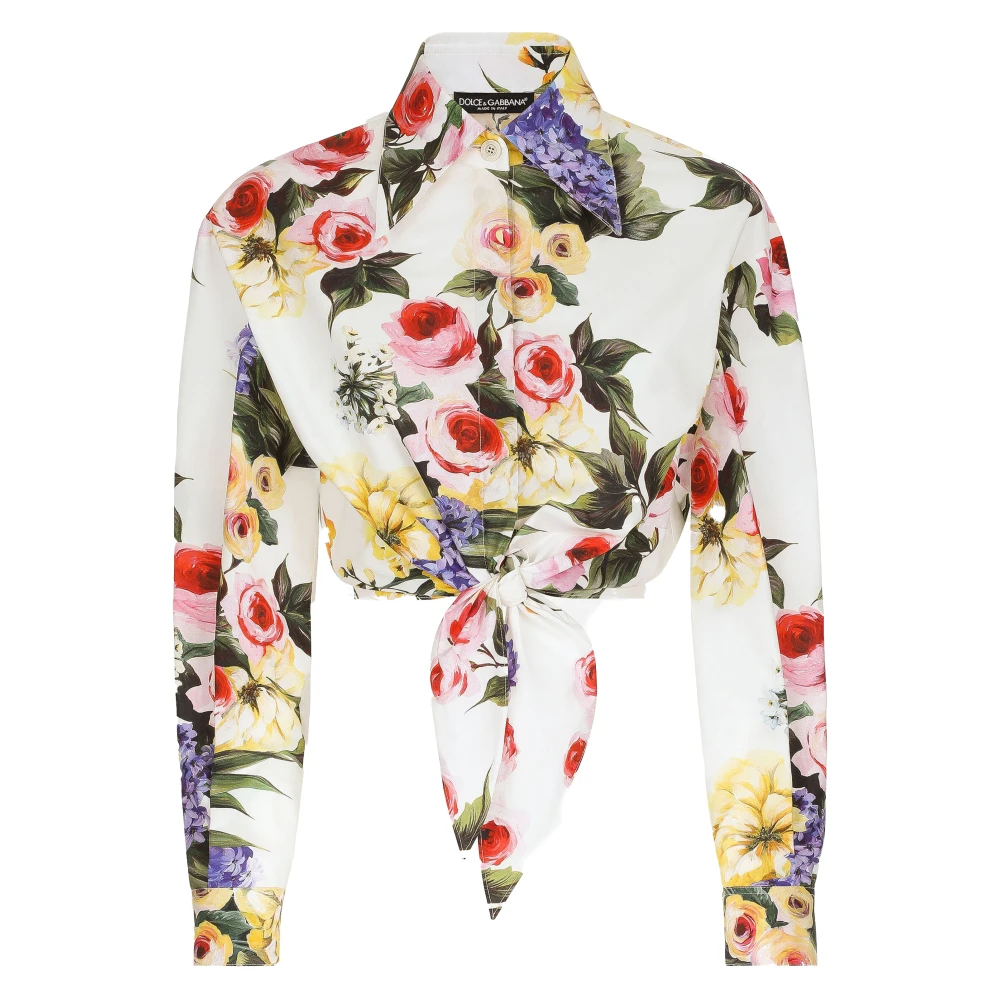 Dolce & Gabbana Rose Garden Cropped Shirt Multicolor Dames