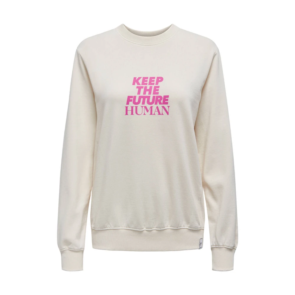 Only Gedrukte lange mouw sweatshirt Orange Dames