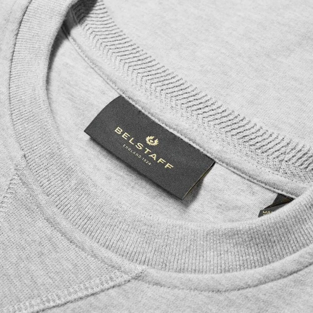 Belstaff Grijze Melange Sweatshirt met Phoenix Patch Gray Heren