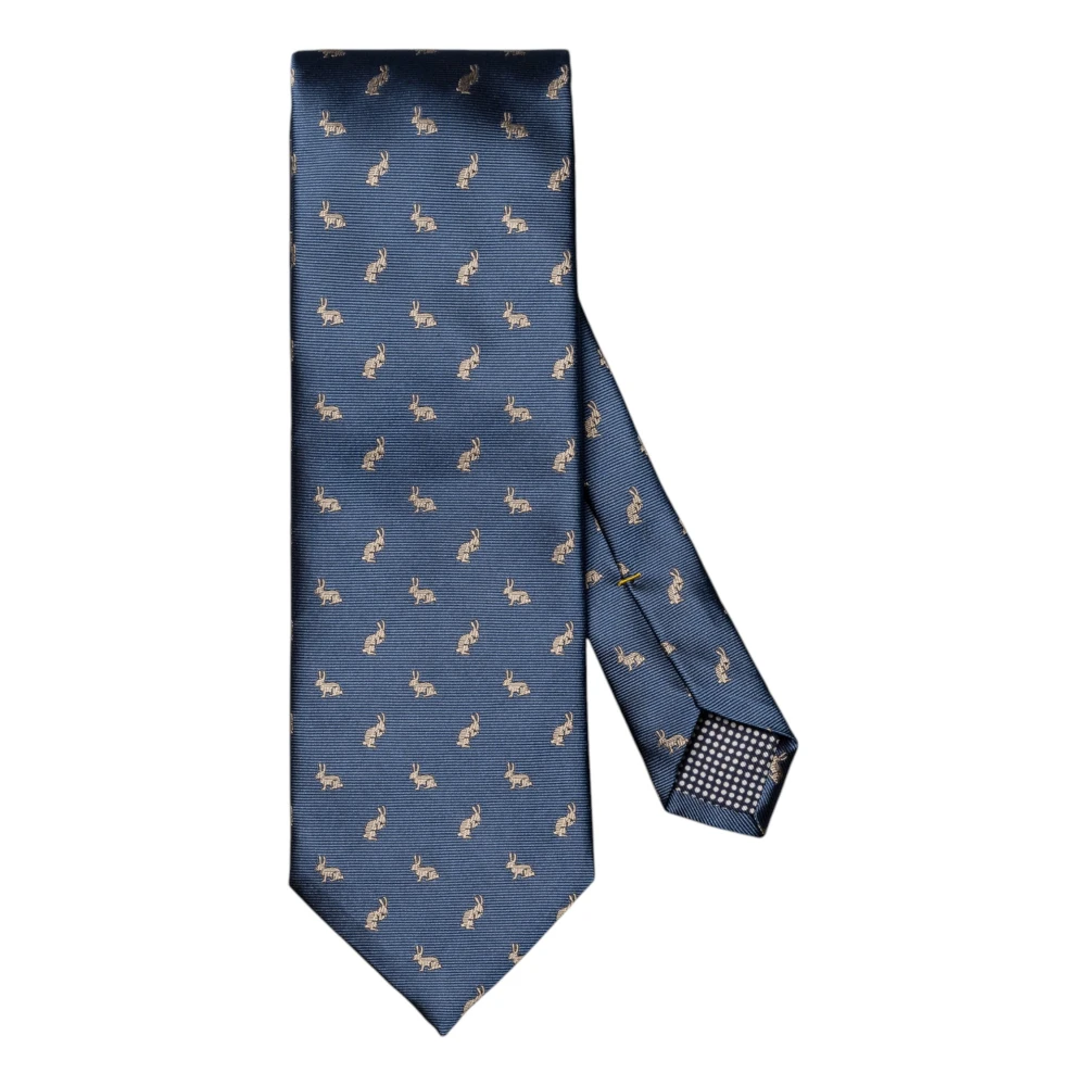 Eton Men's Blue Rabbit Silk Tie - Ties - One Size - Accessories