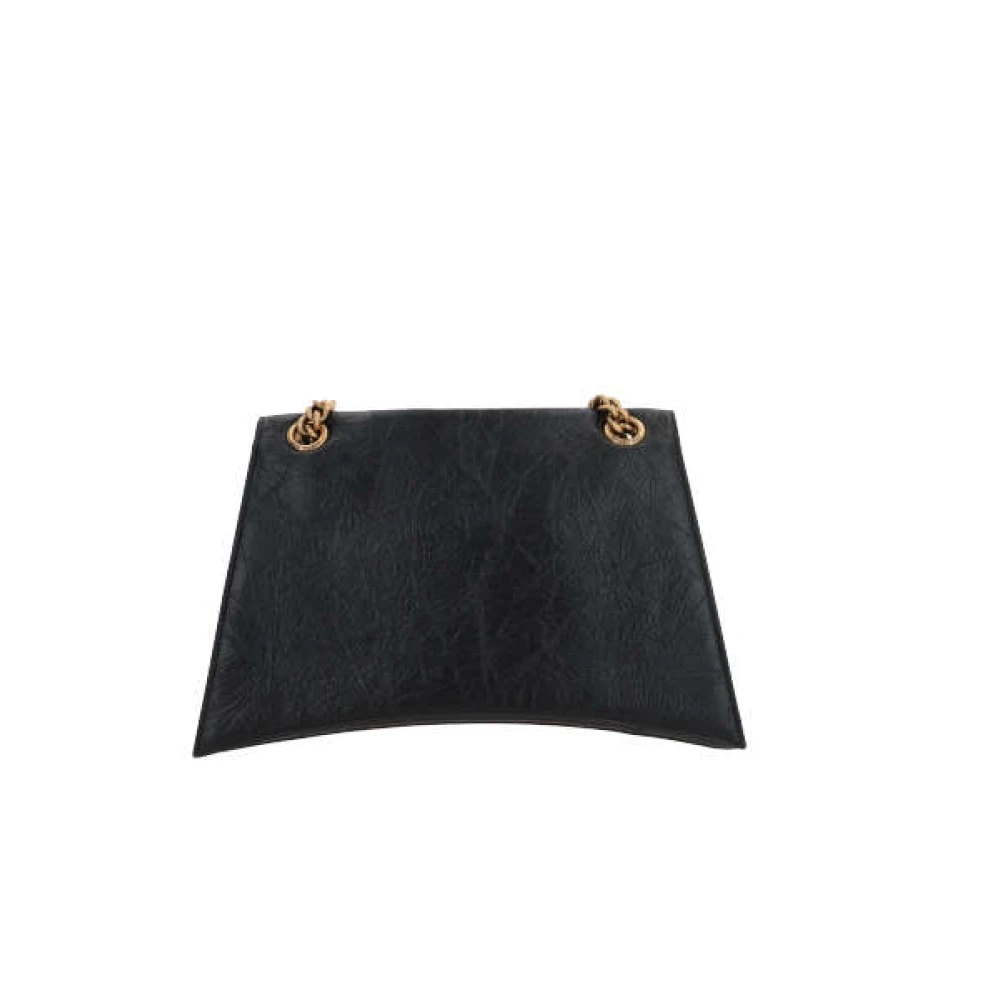 Balenciaga Crush Medium Chain Bag Black Dames