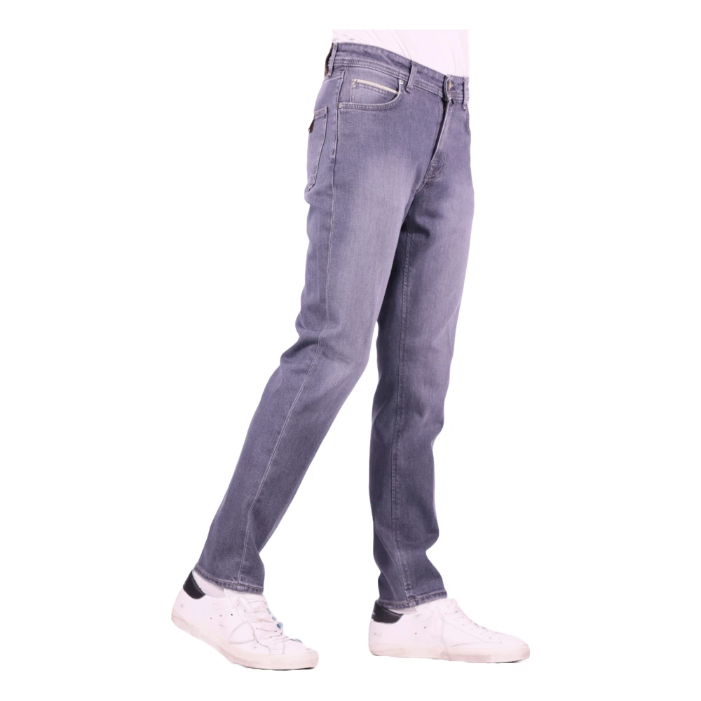 Briglia Grijze Jeans in Katoenmix Stof Gray Heren
