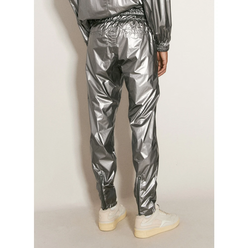 Rick Owens Foil Finish Geborduurde Trainingsbroek Gray Heren
