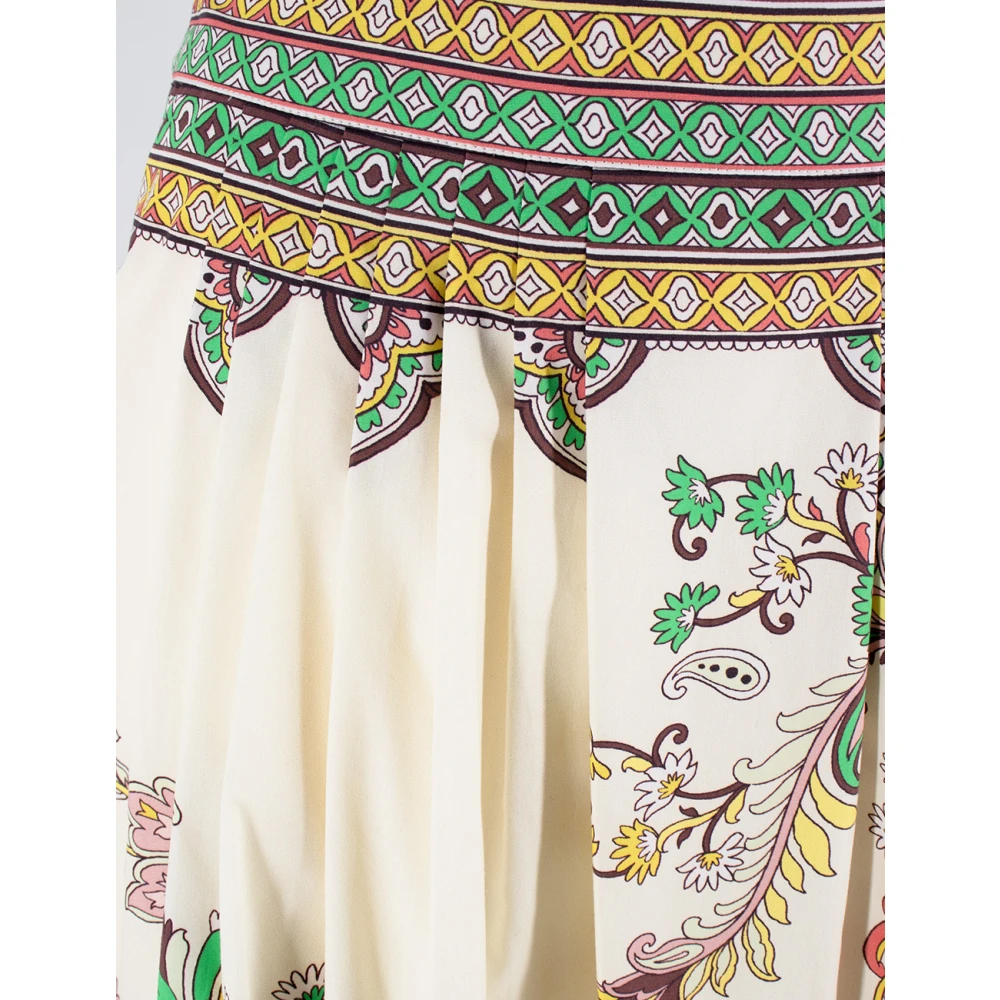 ETRO Paisley Medaillon Katoen Poplin Midi Rok Multicolor Dames