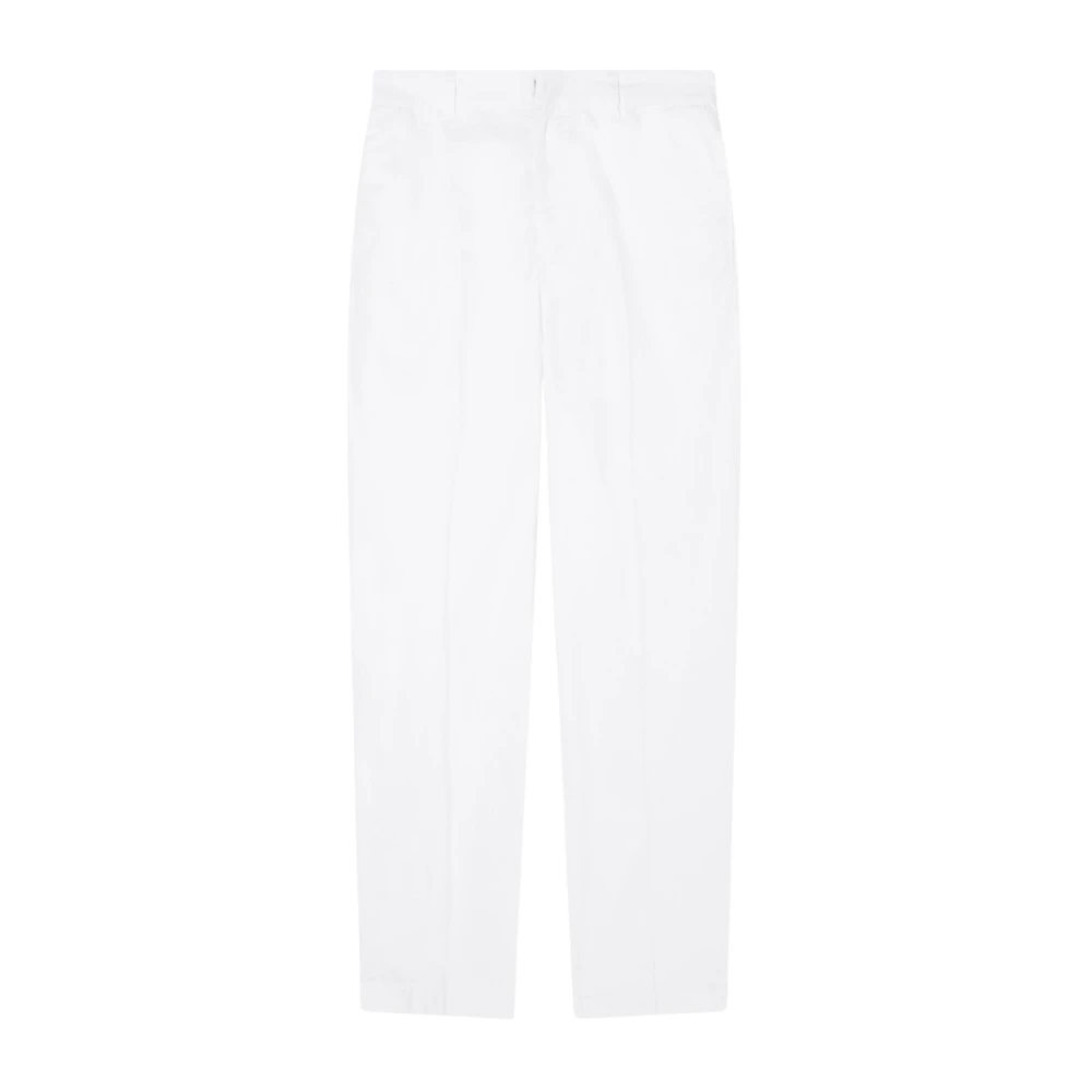 Armani Exchange Mannelijk Wit Broeken Heren, W32, Katoen, Pantaloni Classici In Twill Di Cotone Comfort