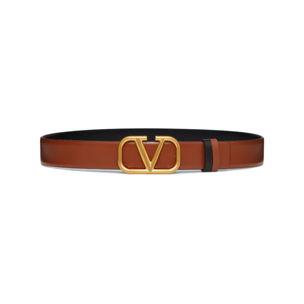 Valentino Garavani Bruine Leren Riem Damesmode Brown Dames