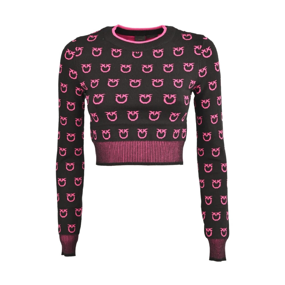 Pinko Monogram Crop Sweater Multicolor Dames