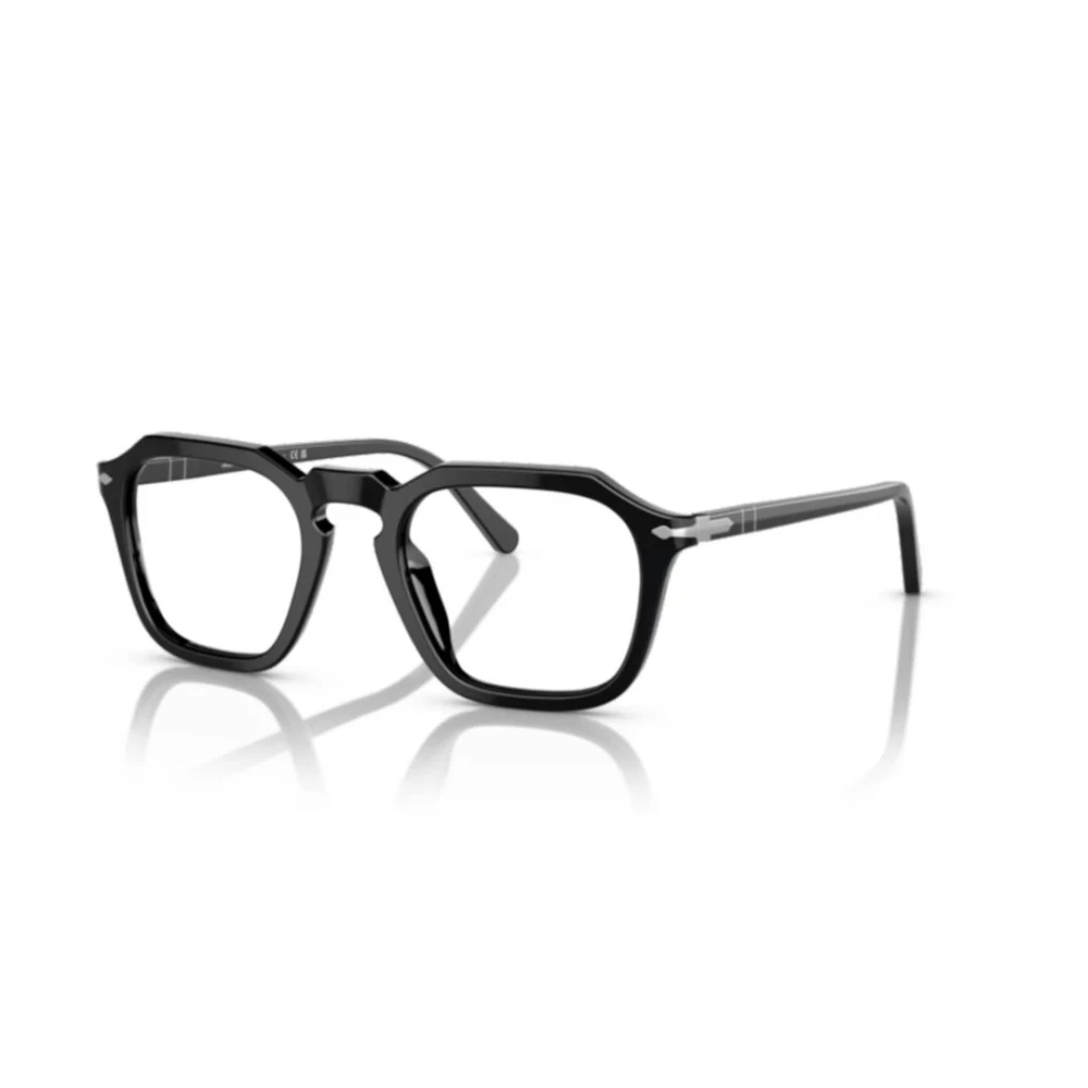 Persol Unisex Black Po3292v 95 Optical Frames Acetate Transparent Squared Normal - Image 4