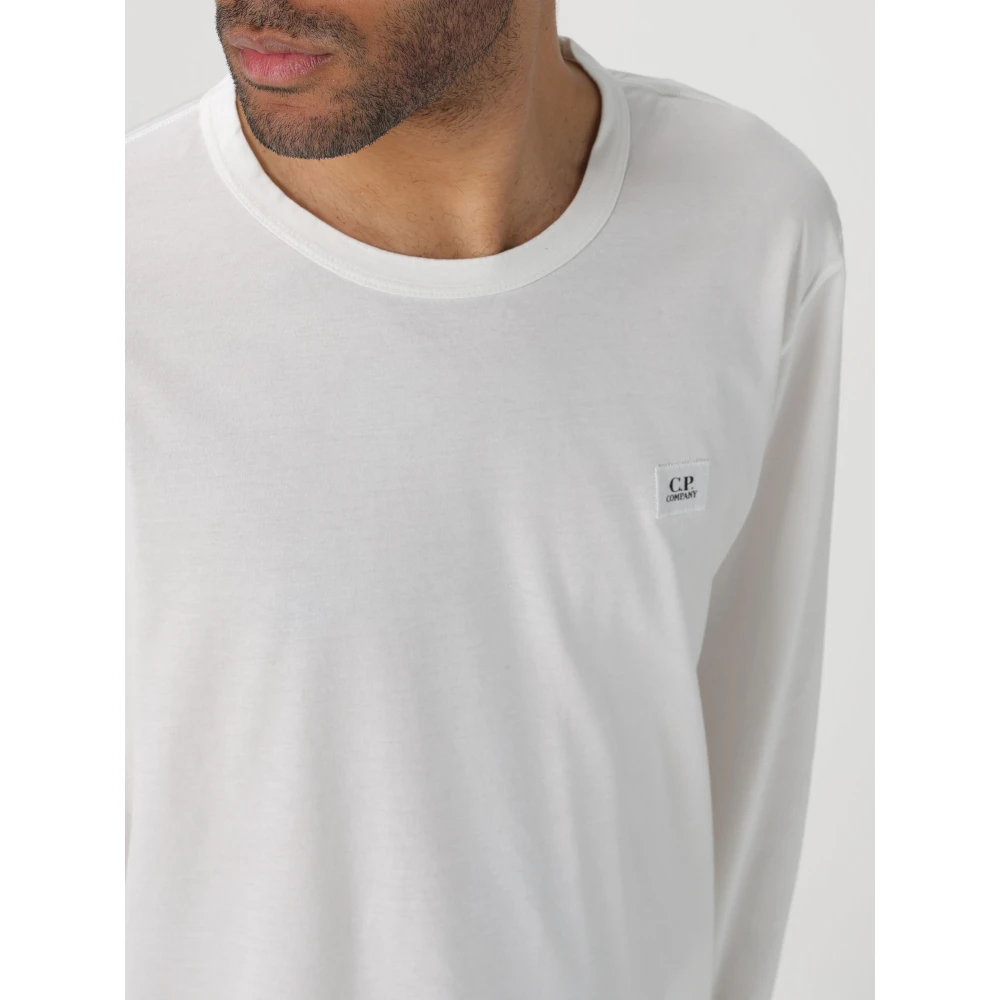 C.P. Company Lange Mouw T-shirt White Heren