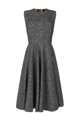 grey-pleat-detail-midi-dress