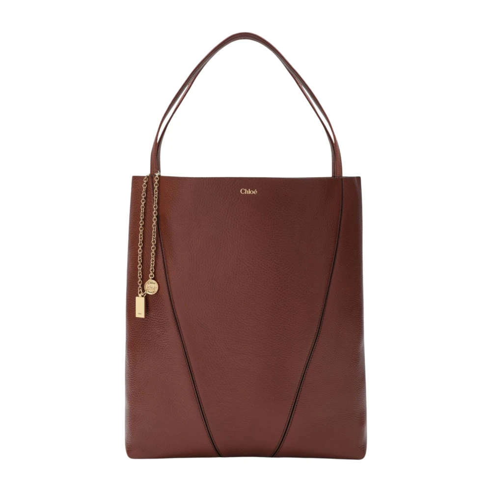 Chloé , Shopping Bags, Female, Brown, One Size, Spin Large Tote