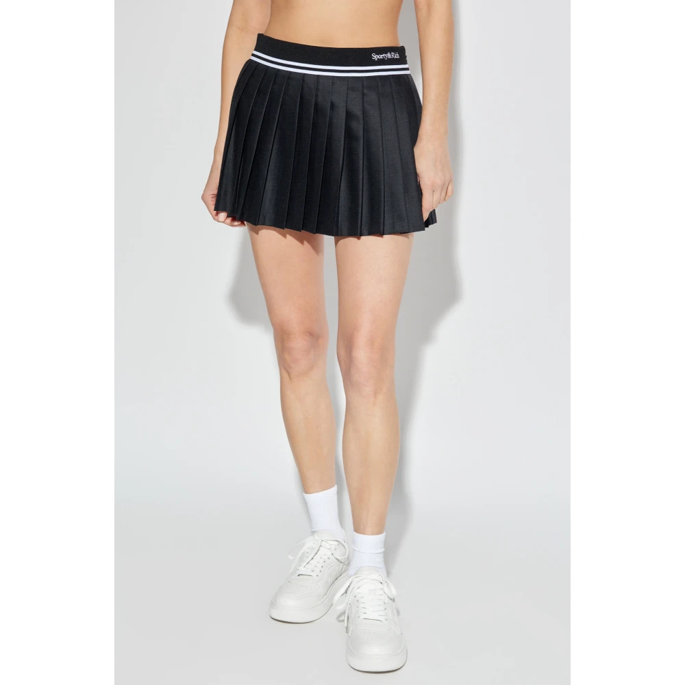 Sporty & Rich Geplooide rok Black Dames