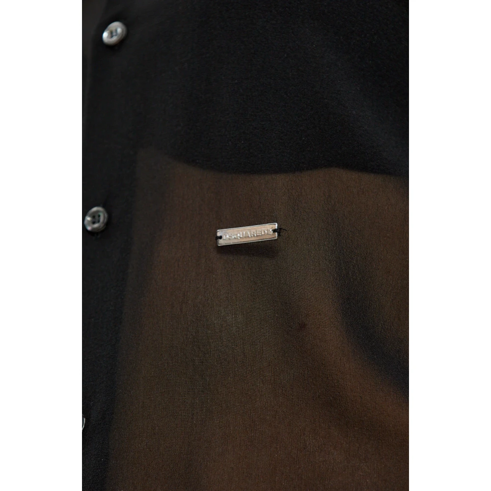 Dsquared2 Zijden overhemd Black Dames
