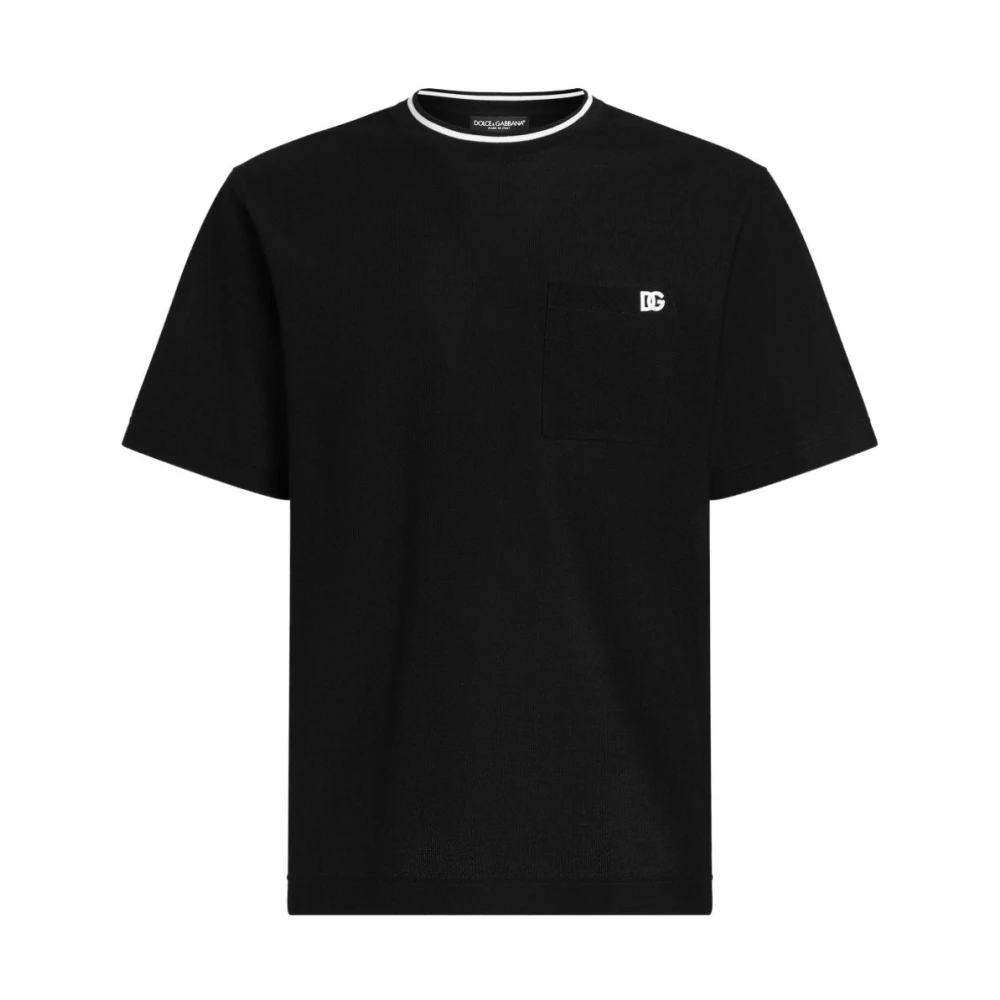 Dolce & Gabbana Hombre Negro Camisetas, Talla: L