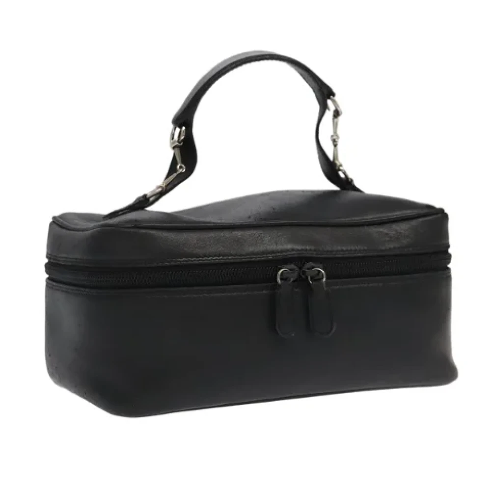Gucci Vintage Pre-owned Leather pouches Black Dames